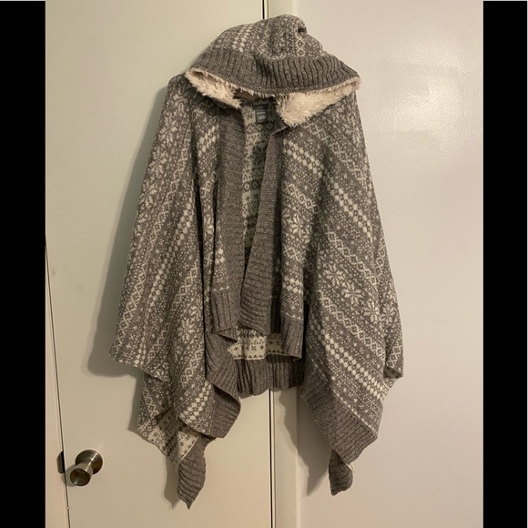 aerie Sweaters - Aerie Hooded Sweater Shawl